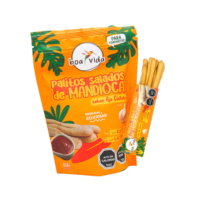 Palito Salado de Mandioca Sabor Ajo 40g - Boa Vida