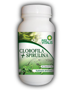 Clorofila + Spirulina 60 cápsulas - AURA VITALIS