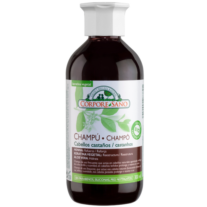 Shampoo Henna para Cabellos Castaños - CORPORE SANO