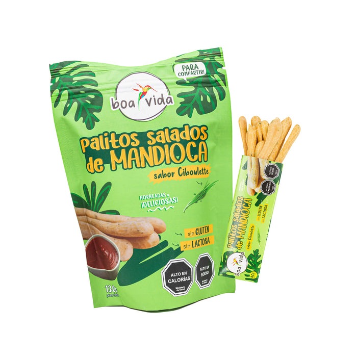 Palitos Salados de Mandioca Sabor Ciboulette - 40g