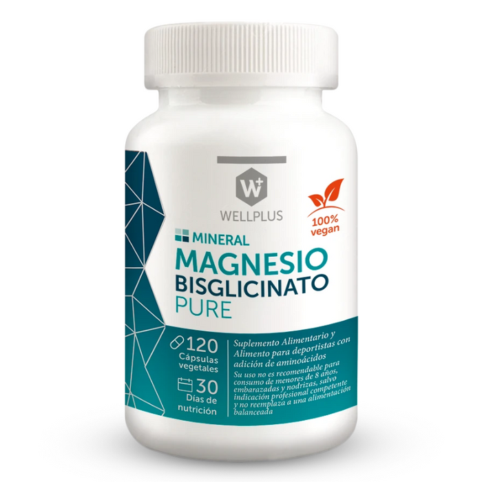 MAGNESIO BISGLICINATO PURE 120 CAP - WELLPLUS