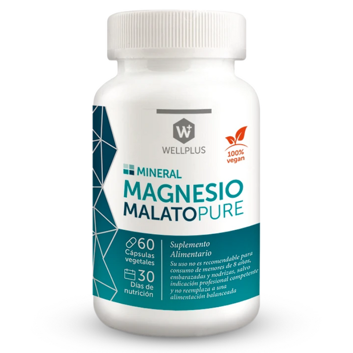 MAGNESIO MALATO PURE 60 CAP - WELLPLUS