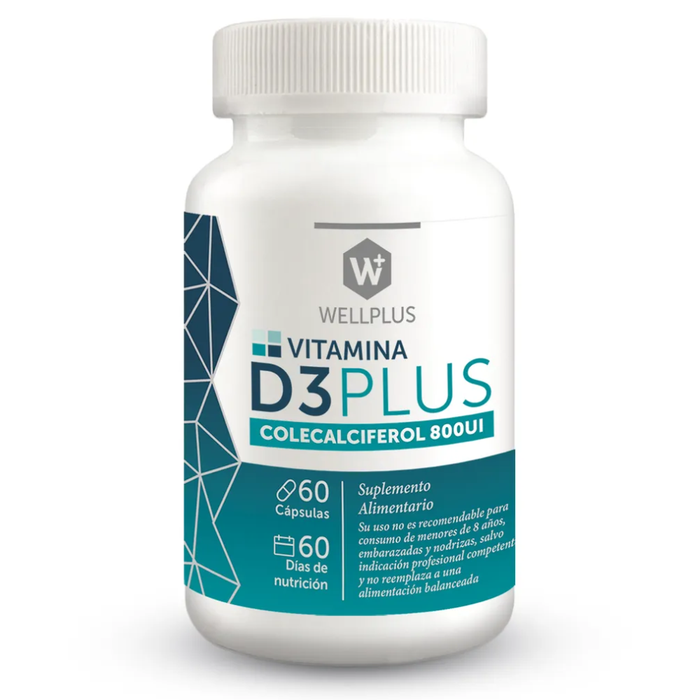 VITAMINA D3 PLUS COLECALCIFEROL 800UI - WELLPLUS