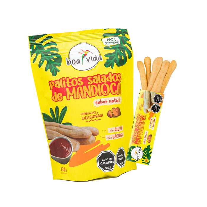 Palitos Salados de Mandioca Sabor Natural - 40g