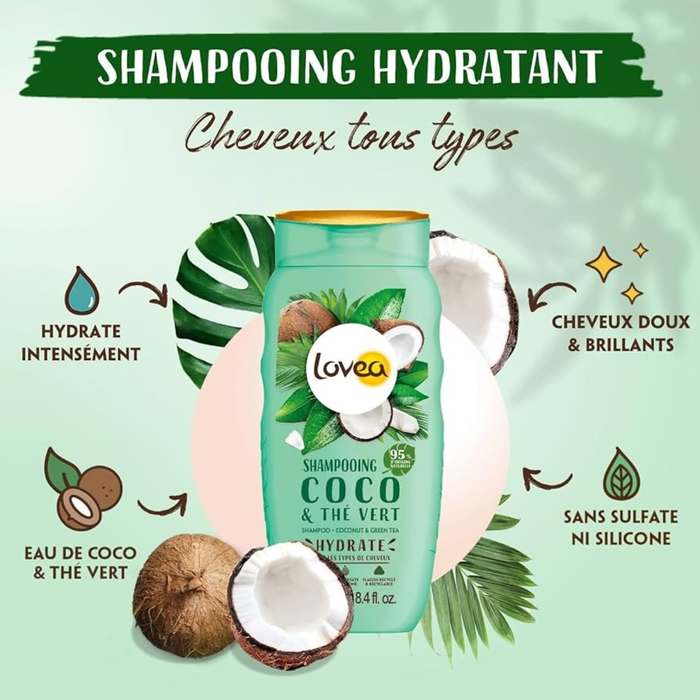 SHAMPOO COCO & THÉ VERT 250 ML - LOVEA