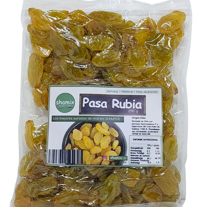 Pasa Rubia Premium 250 g - SHAMIX