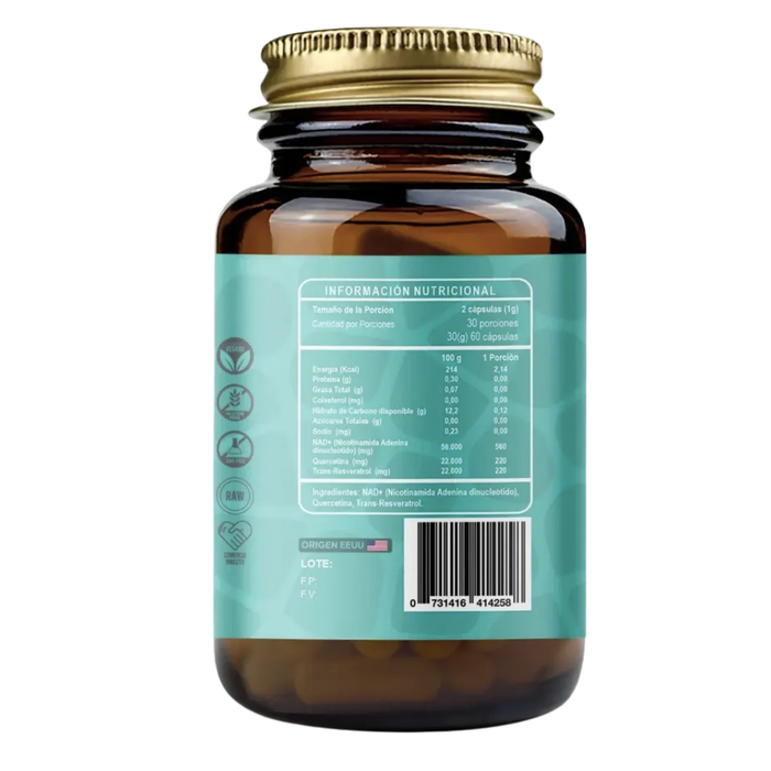 NAD + NICOTINAMIDA ADENINA DINUCLEOTIDO 500 MG - RICO