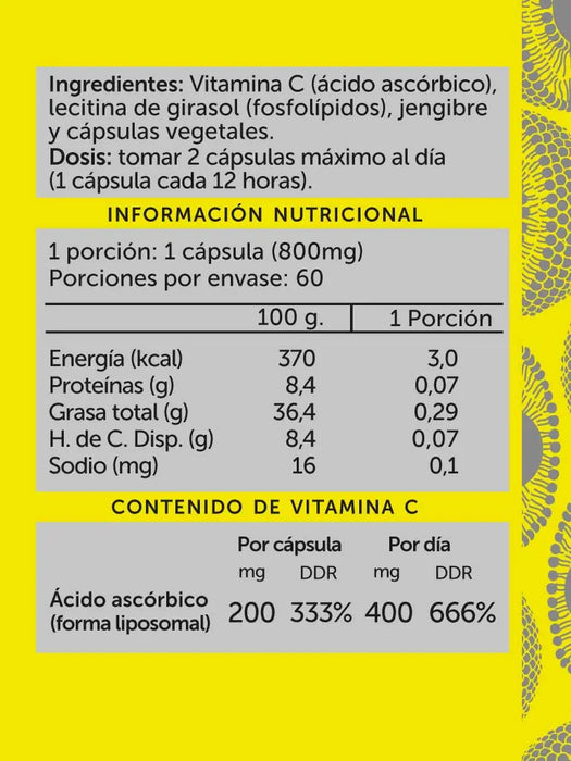 VITAMINA C LIPOSOMAL (60 CÁPSULAS) - WELLPLUS