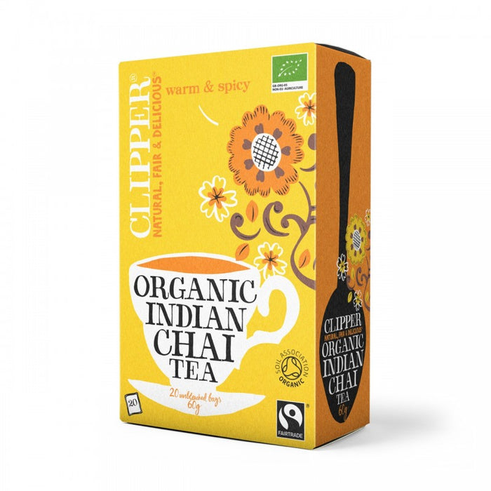 Black Tea Indian Chai Organic 20 Bags -CLIPPER