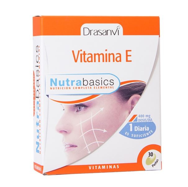 Vitamina E, 30 cápsulas de 400 mg. -DRASANVI