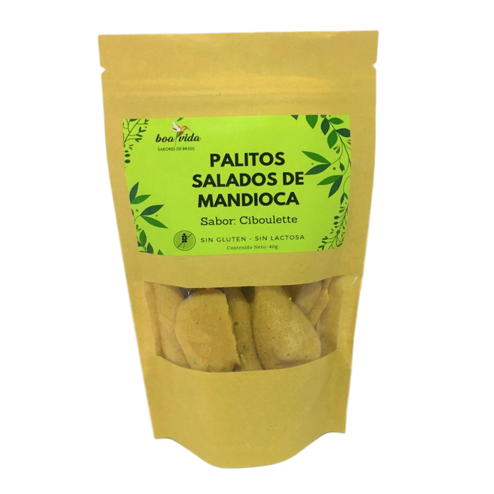 Palitos Salados de Mandioca Sabor Ciboulette - 40g
