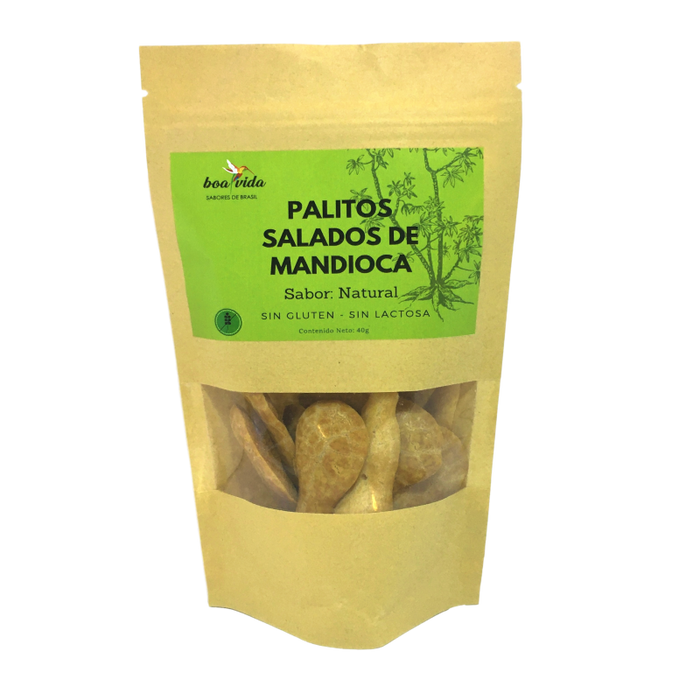 Palitos Salados de Mandioca Sabor Natural - 40g