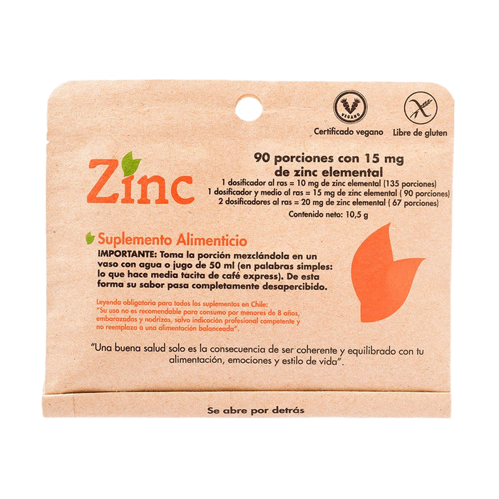 Zinc 10,5g - Dulzura Natural
